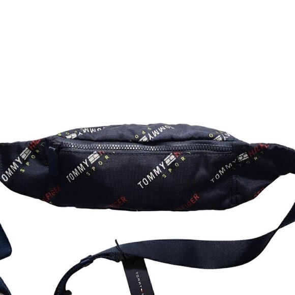 Tommy Hilfiger Unisex Fanny Pack Crossbody Polyester 3 Slots Zipper Navy - Picture 7 of 12